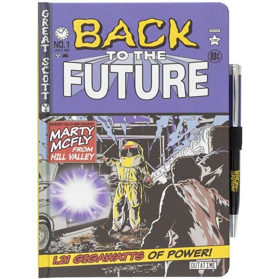 CUADERNO A5 PREMIUM + BOLIGRAFO REGRESO AL FUTURO image 0
