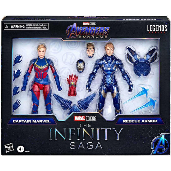 BLISTER 2 FIGURAS CAPTAIN MARVEL & RESCUE ARMOR THE INFINITY SAGA ENDGAME LOS VENGADORES AVENGERS MARVEL 15CM image 0