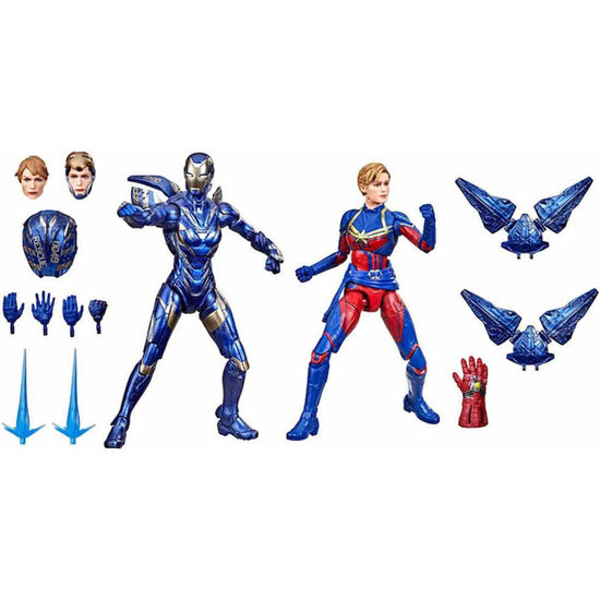 BLISTER 2 FIGURAS CAPTAIN MARVEL & RESCUE ARMOR THE INFINITY SAGA ENDGAME LOS VENGADORES AVENGERS MARVEL 15CM image 1