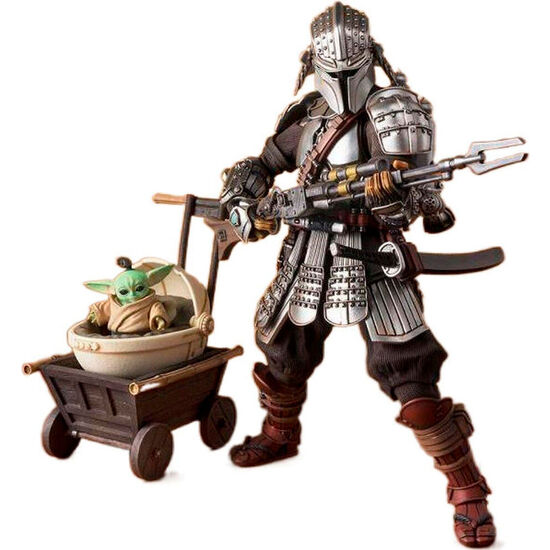 FIGURA RONIN MANDALORIAN BESKAR ARMOR & GROGU STAR WARS 18CM image 0