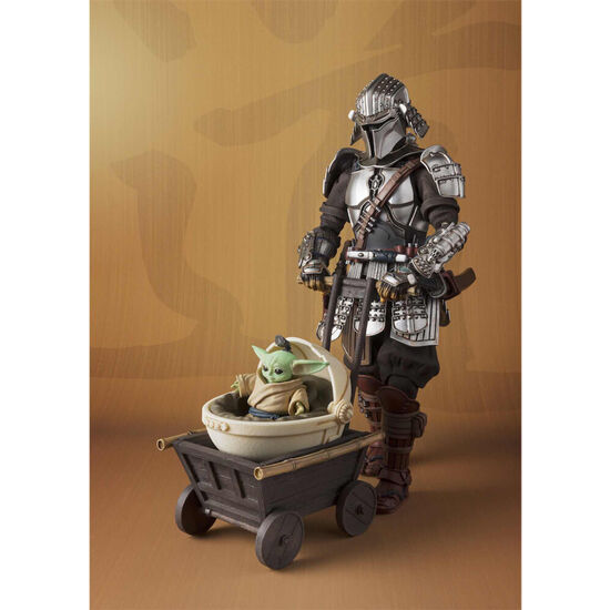 FIGURA RONIN MANDALORIAN BESKAR ARMOR & GROGU STAR WARS 18CM image 3