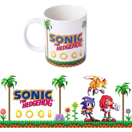 TAZA RETRO PIXEL SONIC THE HEDGEHOG 350ML image 0