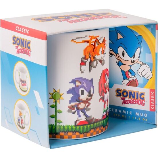 TAZA RETRO PIXEL SONIC THE HEDGEHOG 350ML image 1