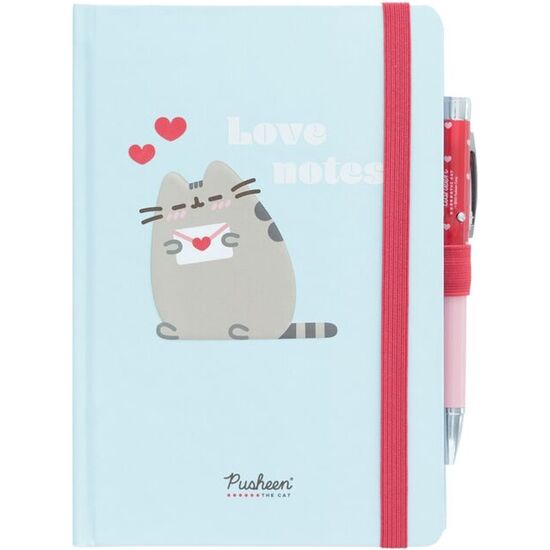 CUADERNO A5 PREMIUM + BOLIGRAFO PROYECTOR PURRFECT LOVE PUSHEEN image 0