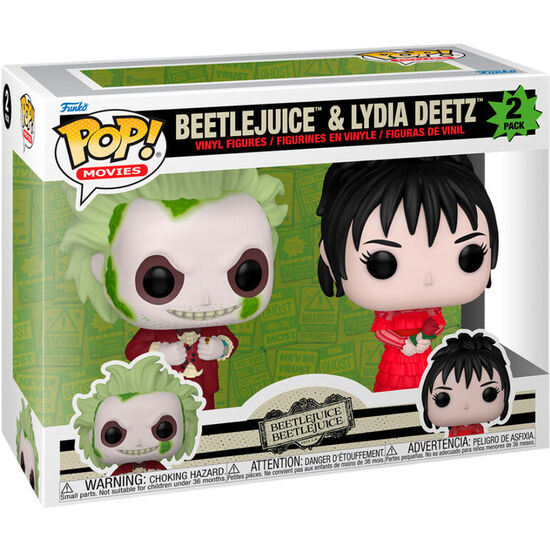 BLISTER 2 FIGURAS POP BEETLEJUICE 2 - BEETLEJUICE & LYDIA DEETZ image 0