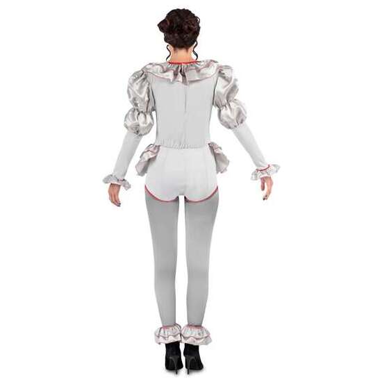 DISFRAZ PAYASA SINIESTRA BODY, MEDIAS Y TOBILLERAS CON VOLANTE TALLA M image 2