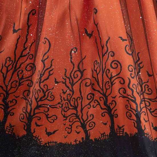 DISFRAZ REINA DE HALLOWEEN VESTIDO Y ENAGUA TALLA 10-12 Y image 5