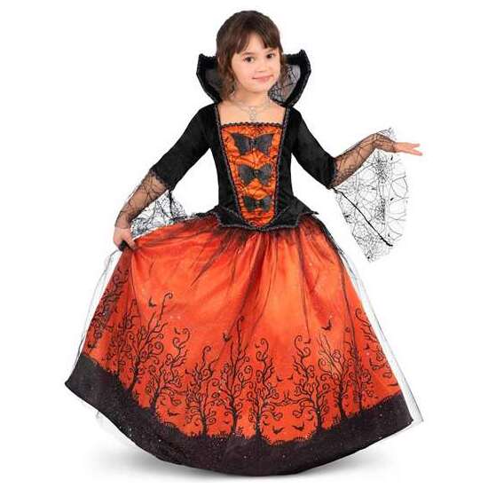 DISFRAZ REINA DE HALLOWEEN VESTIDO Y ENAGUA TALLA 7-9 Y image 0