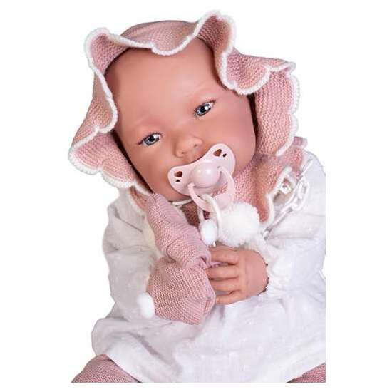 MUÑECA MI PRIMER REBORN ALEJANDRA CON BOLSITO PARA LA MERIENDA 52 CM image 1