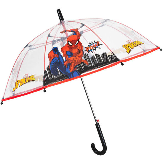 PARAGUAS AUTOMATICO TRANSPARENTE SPIDERMAN MARVEL 45CM image 0