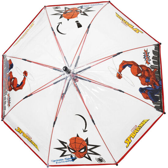 PARAGUAS AUTOMATICO TRANSPARENTE SPIDERMAN MARVEL 45CM image 3