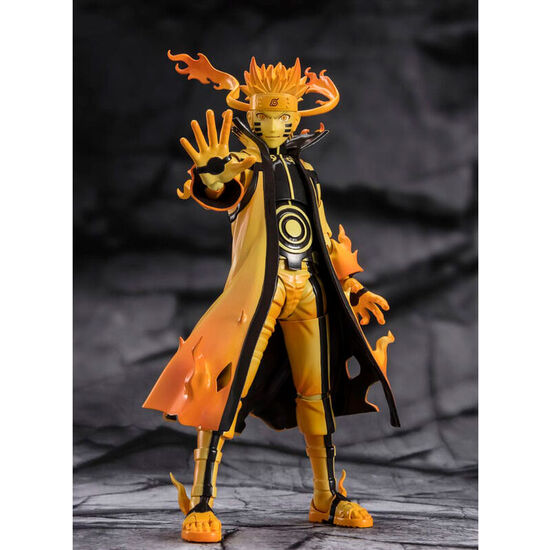 FIGURA SH FIGUARTS NARUTO UZUMAKI KURAMA LINK MODE COURAGEOUS STRENGTH THAT BINDS NARUTO SHIPPUDEN 15CM image 1