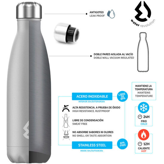 BOTELLA NEGRO WATER REVOLUTION 500ML image 2