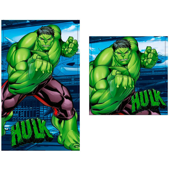 SET 2 TOALLAS BAÑO HULK MARVEL ALGODON image 0