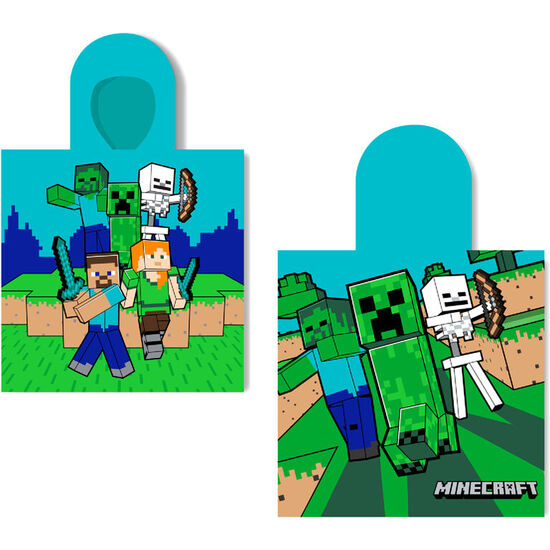 PONCHO TOALLA MINECRAFT ALGODON image 0