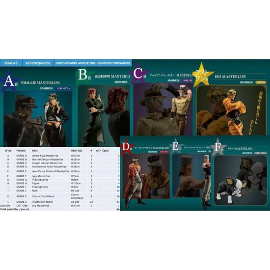 PACK ICHIBAN KUJI STARDUST CRUSADERS JOJOS BIZARRE ADVENTURE image 1