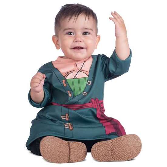 DISFRAZ RORONOA ZORO VESTIDO Y PANTALÓN TALLA 7-12 M image 0
