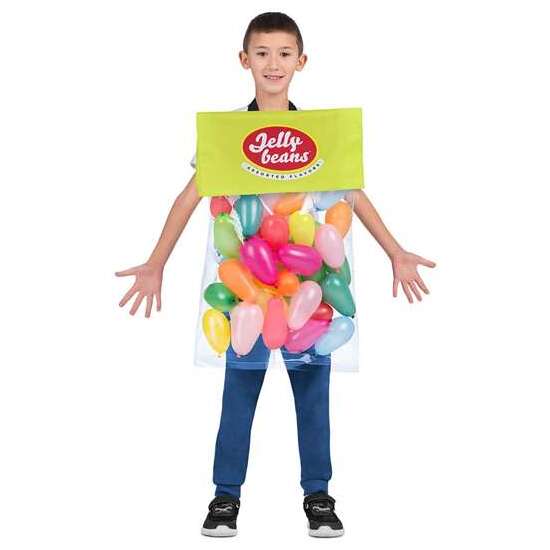 DISFRAZ BOLSA DE GOMINOLAS BOLSA CON CORREAS, GLOBOS E INFLADOR TALLA ONE SIZE CHILD image 0