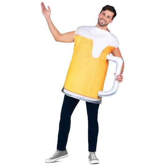 DISFRAZ JARRA DE CERVEZA VESTIDO   TALLA ONE SIZE ADULT image 0