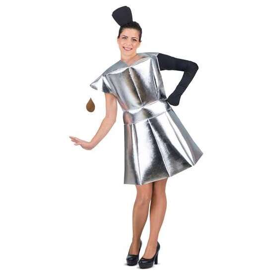 DISFRAZ CAFETERA TOCADO, CAMISETA, GUANTE Y VESTIDO TALLA ONE SIZE ADULT image 0