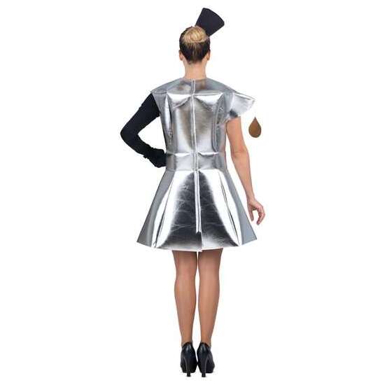 DISFRAZ CAFETERA TOCADO, CAMISETA, GUANTE Y VESTIDO TALLA ONE SIZE ADULT image 2
