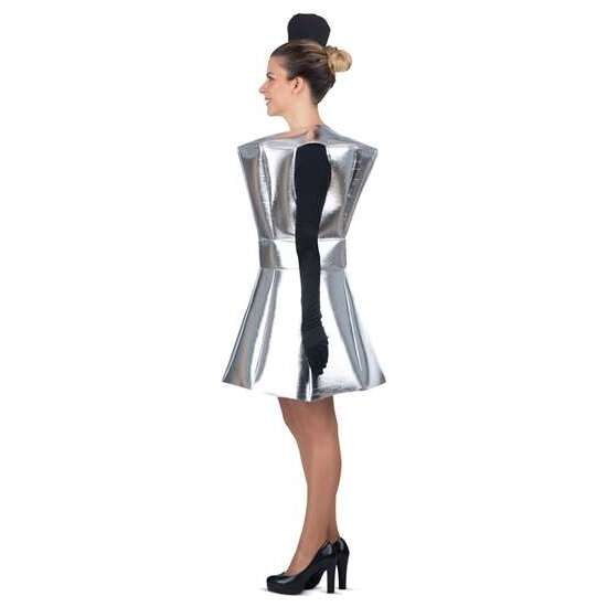 DISFRAZ CAFETERA TOCADO, CAMISETA, GUANTE Y VESTIDO TALLA ONE SIZE ADULT image 3