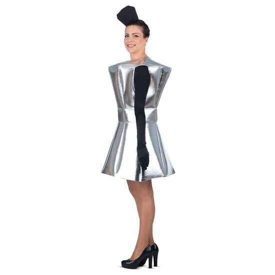 DISFRAZ CAFETERA TOCADO, CAMISETA, GUANTE Y VESTIDO TALLA ONE SIZE ADULT image 4