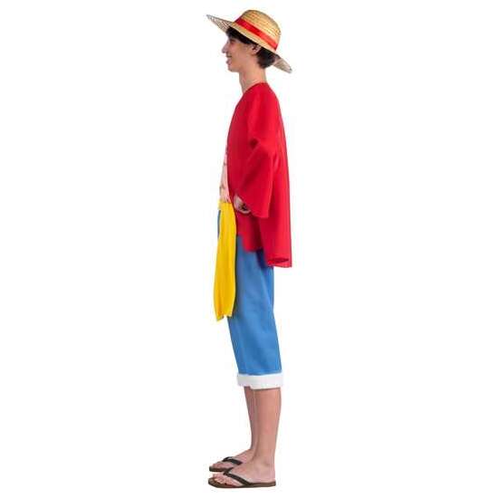 DISFRAZ LUFFY SOMBRERO, CHAQUETA, CAMISETA, FAJÍN Y PANTALÓN TALLA L image 1