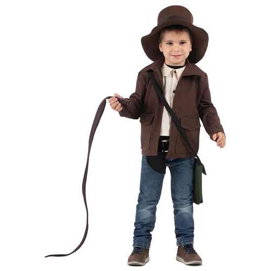 DISFRAZ YO QUIERO SER ARQUEÓLOGO/A SOMBRERO, CHAQUETA CON CAMISA, CINTURÓN, PISTOLERA, PISTOLA, LÁTIGO Y BOLSA TALLA 3-5 Y image 0