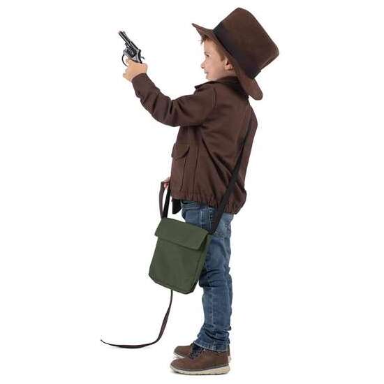 DISFRAZ YO QUIERO SER ARQUEÓLOGO/A SOMBRERO, CHAQUETA CON CAMISA, CINTURÓN, PISTOLERA, PISTOLA, LÁTIGO Y BOLSA TALLA 3-5 Y image 1