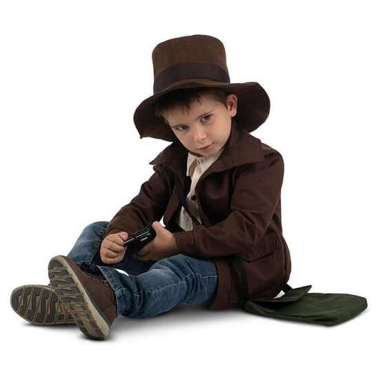 DISFRAZ YO QUIERO SER ARQUEÓLOGO/A SOMBRERO, CHAQUETA CON CAMISA, CINTURÓN, PISTOLERA, PISTOLA, LÁTIGO Y BOLSA TALLA 5-7 Y image 4
