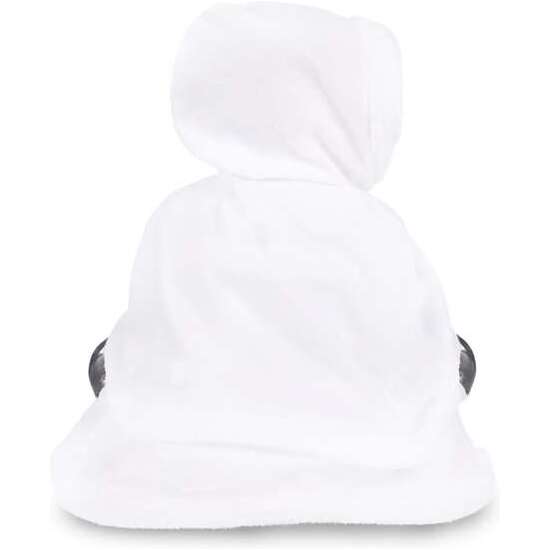 DISFRAZ MONADA BLANCA NAVIDAD VESTIDO CON ENAGUAS Y CUBREHOMBROS CON CAPUCHA TALLA 12-24 M image 2