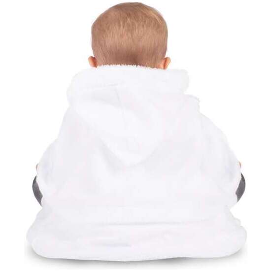 DISFRAZ MONADA BLANCA NAVIDAD VESTIDO CON ENAGUAS Y CUBREHOMBROS CON CAPUCHA TALLA 12-24 M image 3