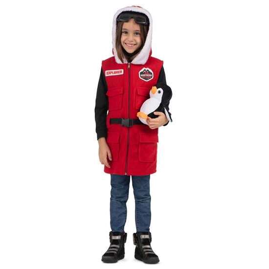 DISFRAZ YO QUIERO SER EXPLORADOR/A DEL POLO NORTE  GAFAS DE SKI, CHALECO CON CAPUCHA Y PINGÜINO DE PELUCHE TALLA 3-5 Y image 0