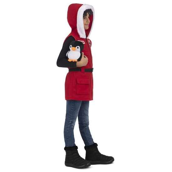 DISFRAZ YO QUIERO SER EXPLORADOR/A DEL POLO NORTE  GAFAS DE SKI, CHALECO CON CAPUCHA Y PINGÜINO DE PELUCHE TALLA 3-5 Y image 4