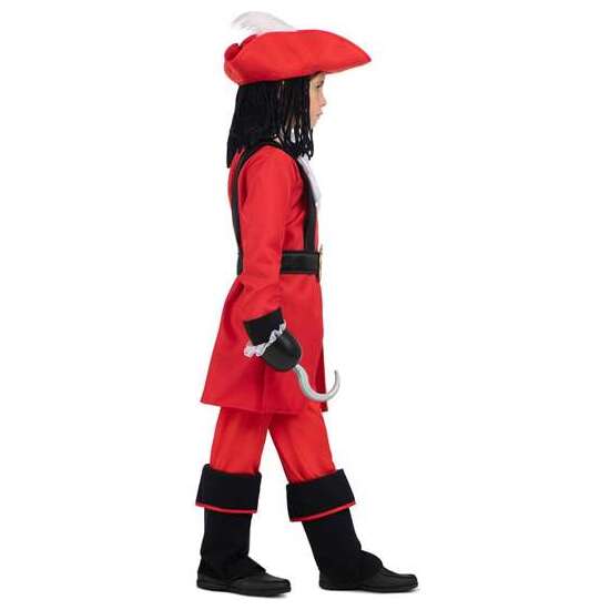 DISFRAZ GARFIO SOMBRERO CON PELUCA TEXTIL, CHAQUETA, CUELLO, GARFIO, PANTALÓN, CINTURÓN Y POLAINAS  TALLA 5-7 Y image 2