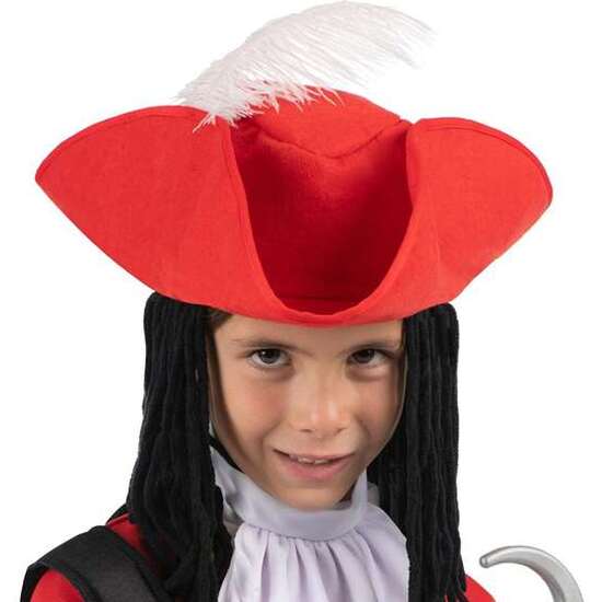DISFRAZ GARFIO SOMBRERO CON PELUCA TEXTIL, CHAQUETA, CUELLO, GARFIO, PANTALÓN, CINTURÓN Y POLAINAS  TALLA 5-7 Y image 4