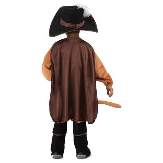 DISFRAZ GATO CON BOTAS SOMBRERO, MÁSCARA, CAPA, MONO, CINTURÓN, COLA Y POLAINAS TALLA 5-6 Y image 2