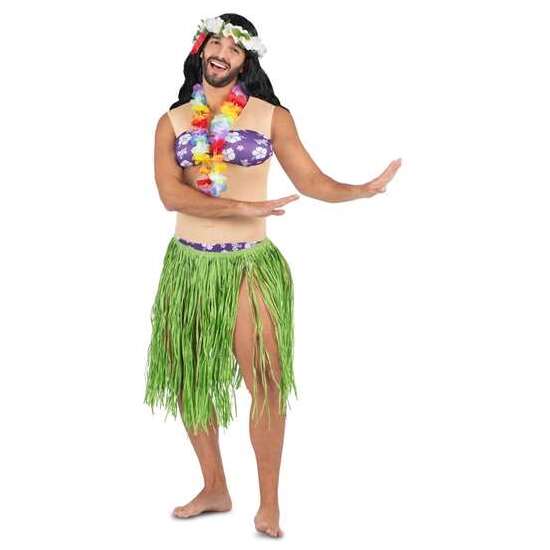 DISFRAZ ALOHA TOCADO, COLLAR, BODY CON RELLENO Y FALDA TALLA ONE SIZE image 0