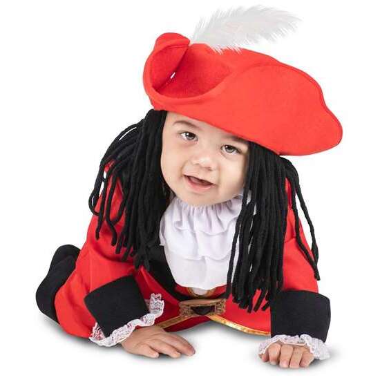 DISFRAZ GARFIO BEBÉ SOMBRERO CON PELUCA TEXTIL, CHAQUETA, CUELLO, GARFIO TEXTIL, PANTALÓN Y POLAINAS   TALLA 24-36 M image 2