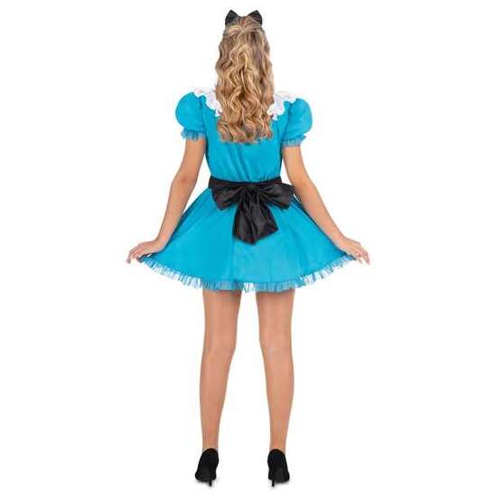 DISFRAZ ALICIA DIADEMA CON LAZO, VESTIDO CON DELANTAL Y CINTURÓN TALLA XL image 2