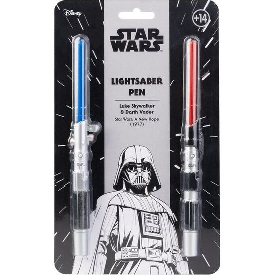 SET 2 BOLIGRAFOS SABLE LASER STAR WARS LUZ image 0