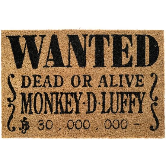 FELPUDO WANTED MONKEY D LUFFY ONE PIECE image 0