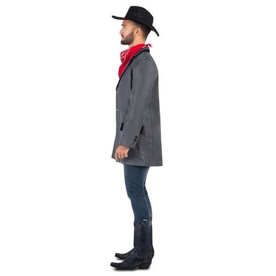 DISFRAZ PISTOLERO REBELDE SOMBRERO, BANDANA, CHAQUETA, CHALECO Y CINTURÓN TALLA XL image 1