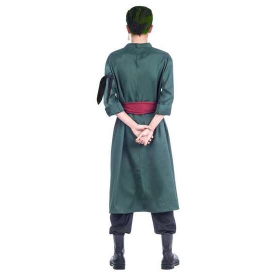 DISFRAZ RORONOA ZORO CREMA PARA EL PELO, PENDIENTES, CHAQUETA, PAÑUELO, FAJÍN Y PANTALÓN TALLA S image 3