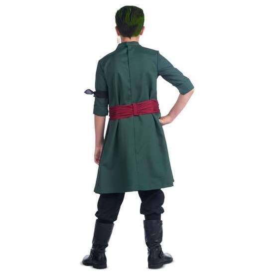 DISFRAZ RORONOA ZORO CREMA PARA EL PELO, PENDIENTES, CHAQUETA, PAÑUELO, FAJÍN Y PANTALÓN TALLA 10-12 Y image 2