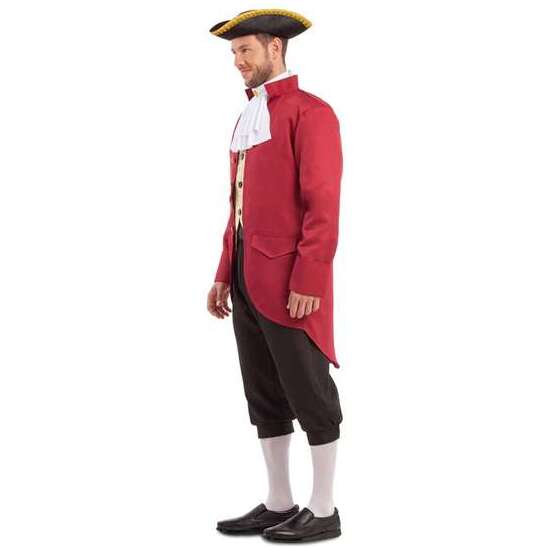 DISFRAZ HOMBRE COLONIAL CHAQUETA, PANTALÓN, CHALECO Y CHORRERA TALLA XXL image 1