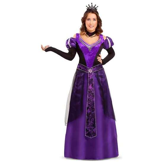 DISFRAZ REINA MEDIEVAL VESTIDO, GARGANTILLA Y TOCADO TALLA XXXL image 0