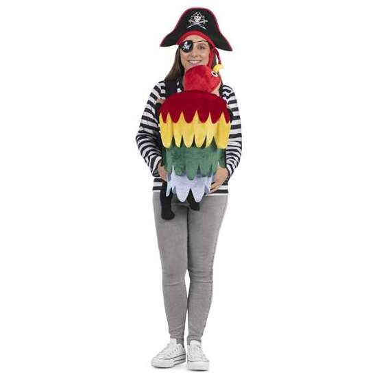 CUBREMOCHILA PIRATA Y LORO CUBREMOCHILA, GORRO PIRATA, PARCHE PIRATA Y GORRITO LORO  TALLA ONE SIZE ADULT image 2