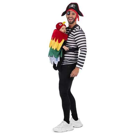 CUBREMOCHILA PIRATA Y LORO CUBREMOCHILA, GORRO PIRATA, PARCHE PIRATA Y GORRITO LORO  TALLA ONE SIZE ADULT image 4